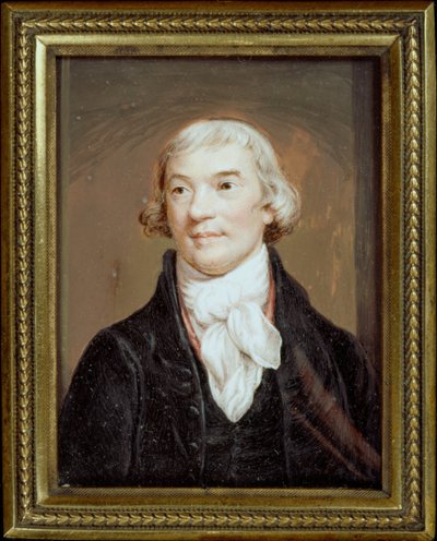 Miniature Portrait of Noel Desenfans (after Northcote) by Charles Hayter